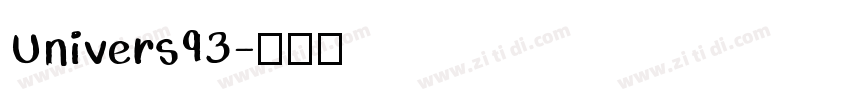 Univers93字体转换