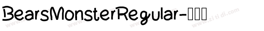 BearsMonsterRegular字体转换