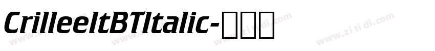 CrilleeItBTItalic字体转换