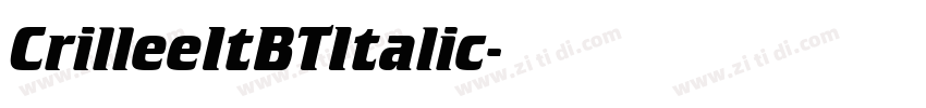CrilleeItBTItalic字体转换