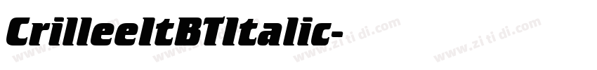 CrilleeItBTItalic字体转换