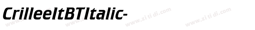 CrilleeItBTItalic字体转换