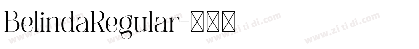 BelindaRegular字体转换