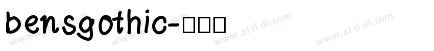 bensgothic字体转换