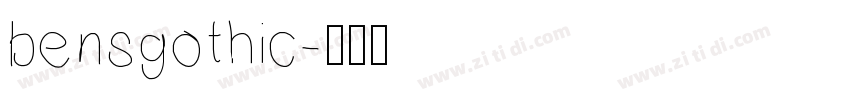 bensgothic字体转换