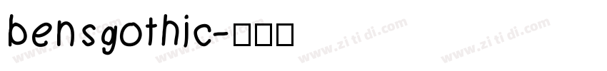 bensgothic字体转换