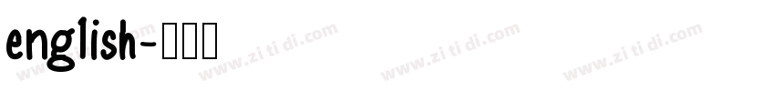english字体转换