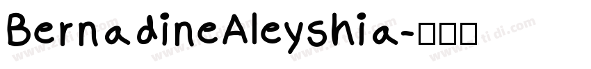 BernadineAleyshia字体转换