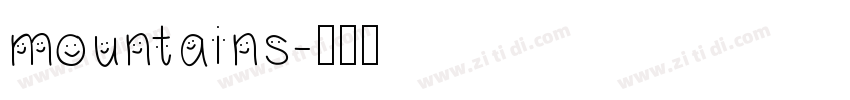 mountains字体转换