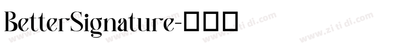 BetterSignature字体转换