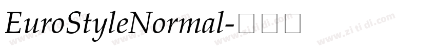 EuroStyleNormal字体转换