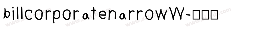 billcorporatenarrowW字体转换