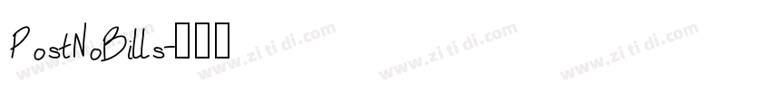 PostNoBills字体转换