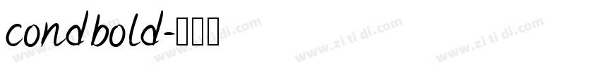 condbold字体转换