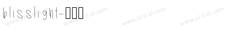 blisslight字体转换