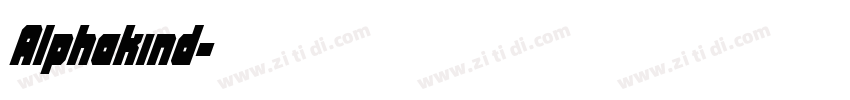 Alphakind字体转换
