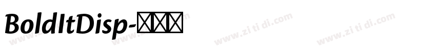 BoldItDisp字体转换