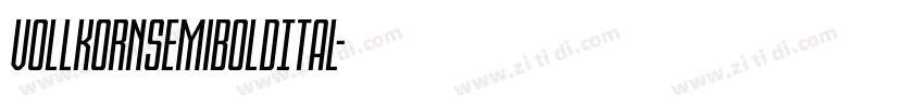 VollkornSemiBoldItal字体转换
