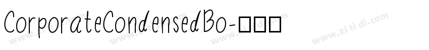 CorporateCondensedBo字体转换