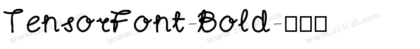 TensorFont-Bold字体转换