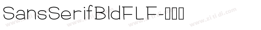 SansSerifBldFLF字体转换