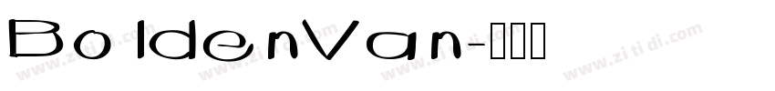 BoldenVan字体转换