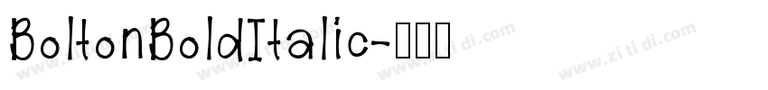 BoltonBoldItalic字体转换