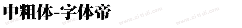 中粗体字体转换