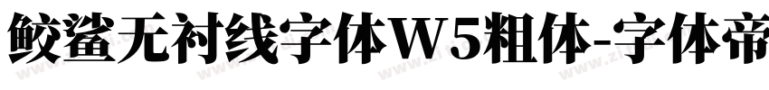 鲛鲨无衬线字体W5粗体字体转换