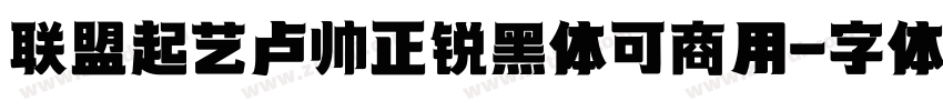 联盟起艺卢帅正锐黑体可商用字体转换