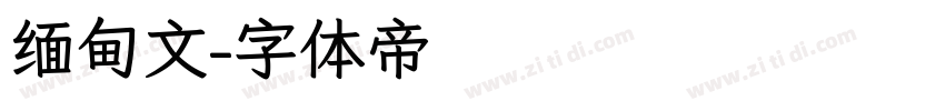 缅甸文字体转换