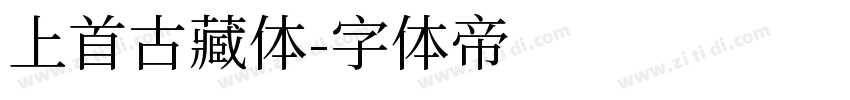 上首古藏体字体转换