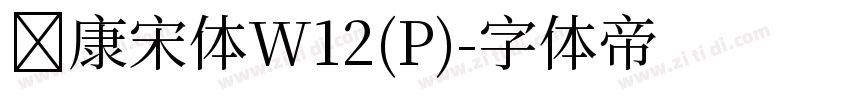 华康宋体W12(P)字体转换