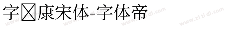 字语康宋体字体转换