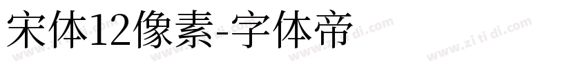 宋体12像素字体转换