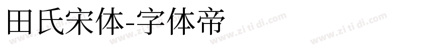 田氏宋体字体转换