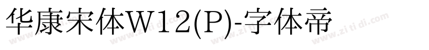 华康宋体W12(P)字体转换