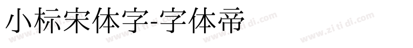 小标宋体字字体转换