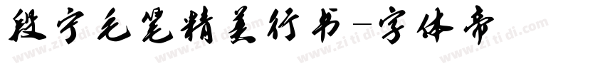 段宁毛笔精美行书字体转换