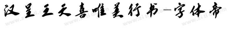 汉呈王天喜唯美行书字体转换