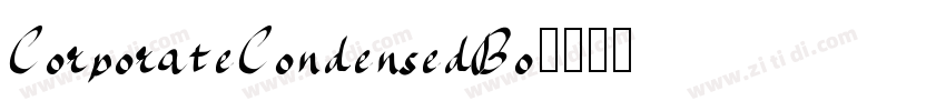 CorporateCondensedBo字体转换