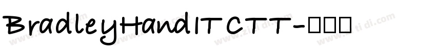 BradleyHandITCTT字体转换