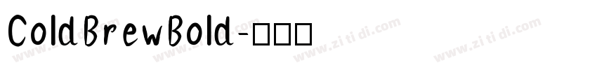ColdBrewBold字体转换