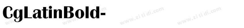 CgLatinBold字体转换