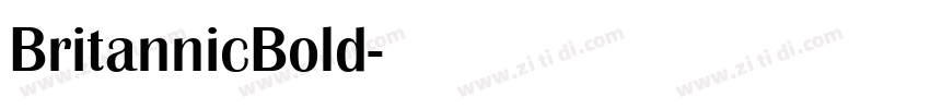 BritannicBold字体转换