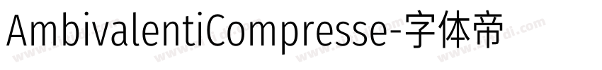 AmbivalentiCompresse字体转换