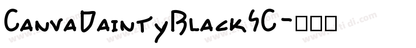 CanvaDaintyBlackSC字体转换