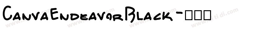 CanvaEndeavorBlack字体转换