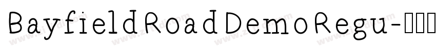 BayfieldRoadDemoRegu字体转换