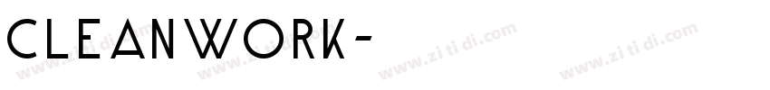 Cleanwork字体转换